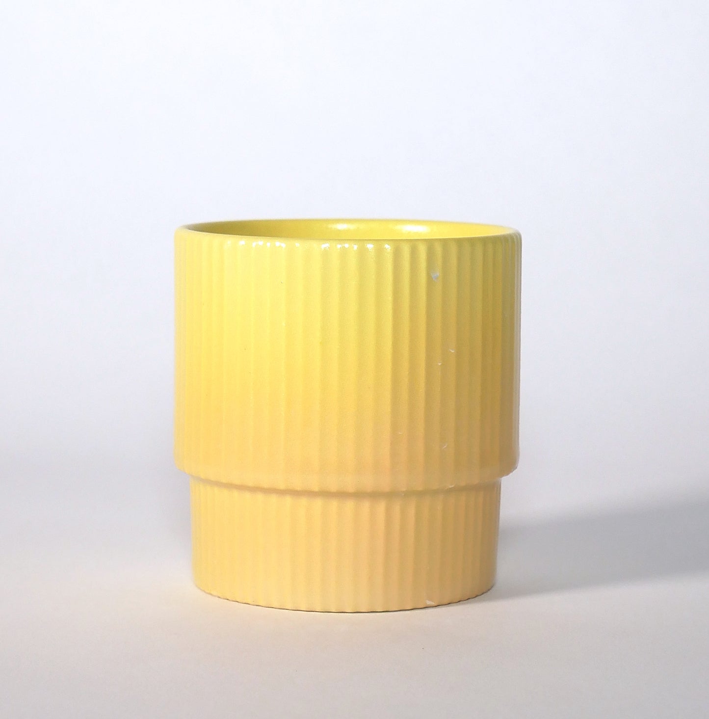 Fluted Cup - Yellow/Tangerine