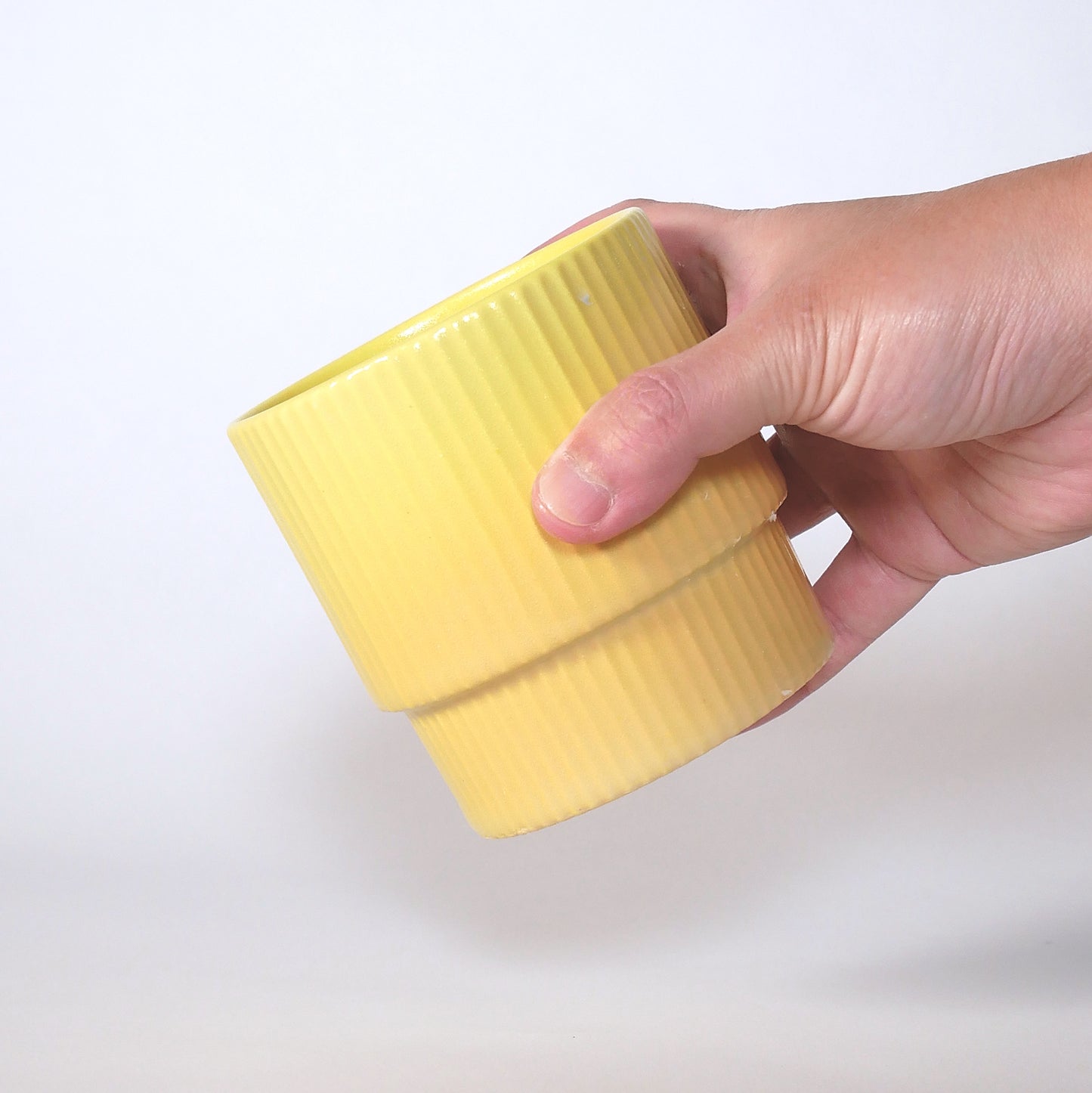 Fluted Cup - Yellow/Tangerine