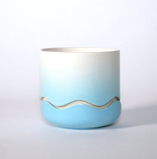 Mini Squiggle Planter / Gradient - Blue