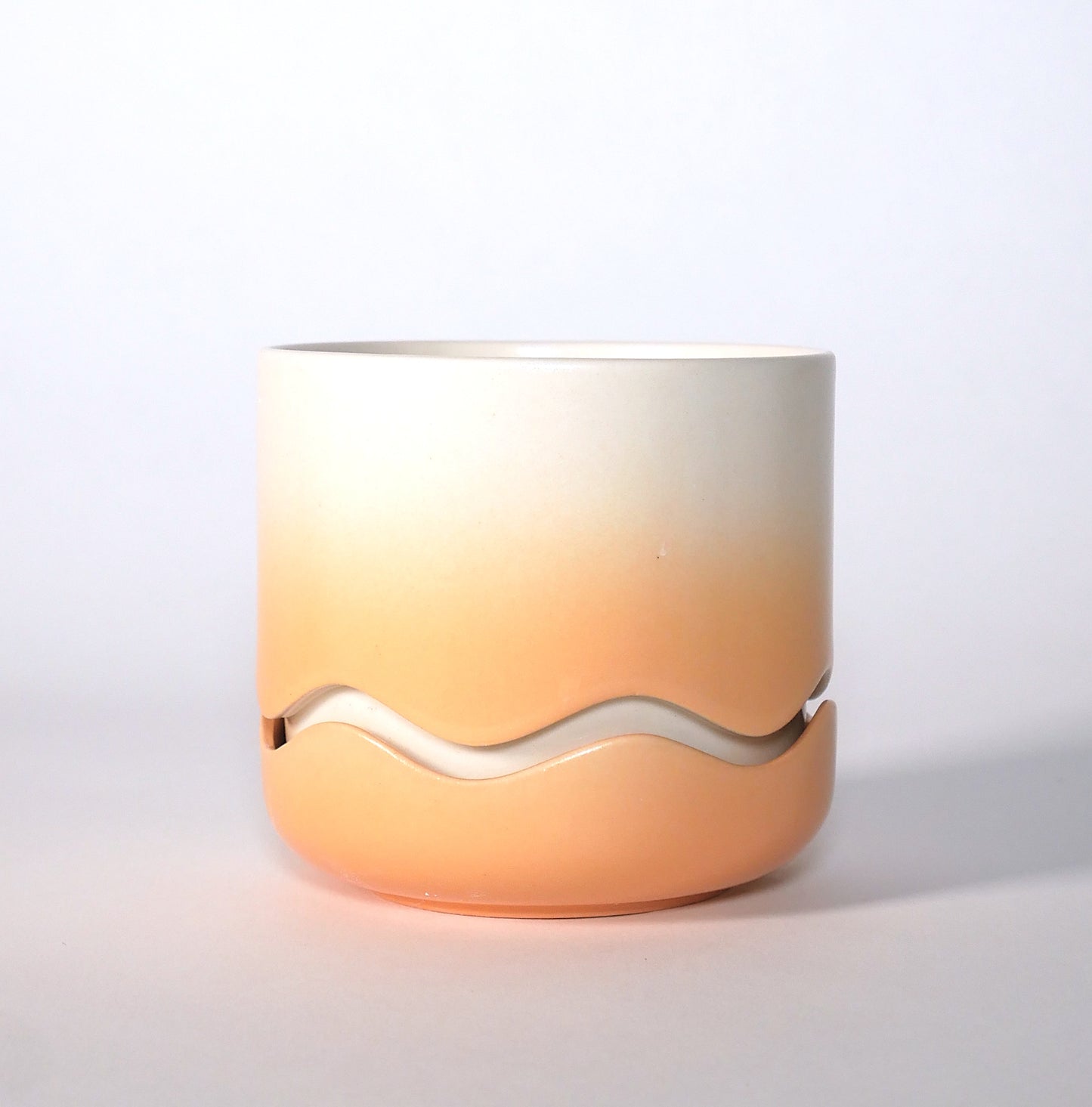 Mini Squiggle Planter / Gradient - Tangerine