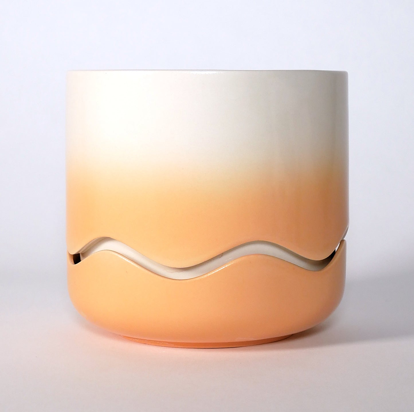 Squiggle Planter / Gradient - Tangerine